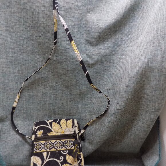 Vera Bradley YELLOW BIRD Mini Hipster Cross Body Fold Over Shoulder Bag BOHO New - Picture 8 of 9
